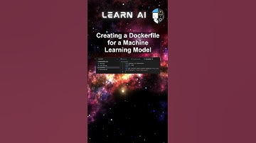 Creating a Dockerfile for a Machine Learning Model #ai #artificialintelligence #machinelearning