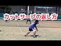 カットサーブの返し方 サーブが長い場合はラケット振って返せる カットサーブの返し方 サーブが長い場合はラケット振って返せる
