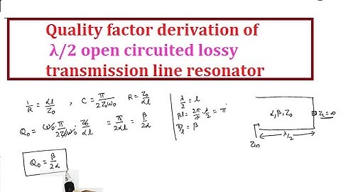 Quality factor derivation of λ/2 open circuited lossy transmission line resonator