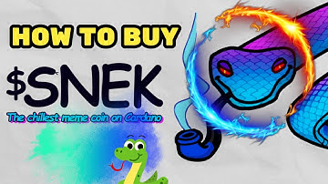 How To Buy Snek Meme Cardano Crypto Token Coin in Less Than A Minute