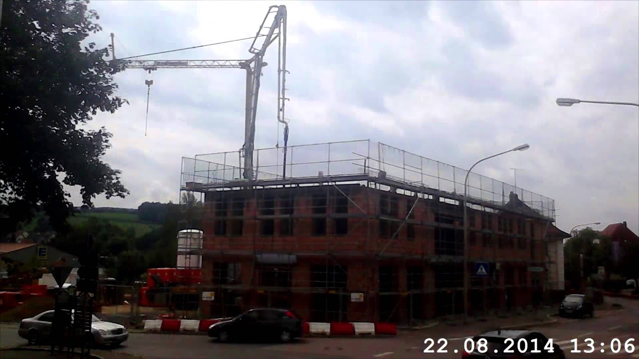 Decke betonieren 22.08.2014 - YouTube