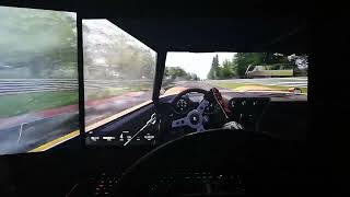 DIY Direct Drive Steering Wheel and Budget Triple Screen Test Ride Lamborghini Miura