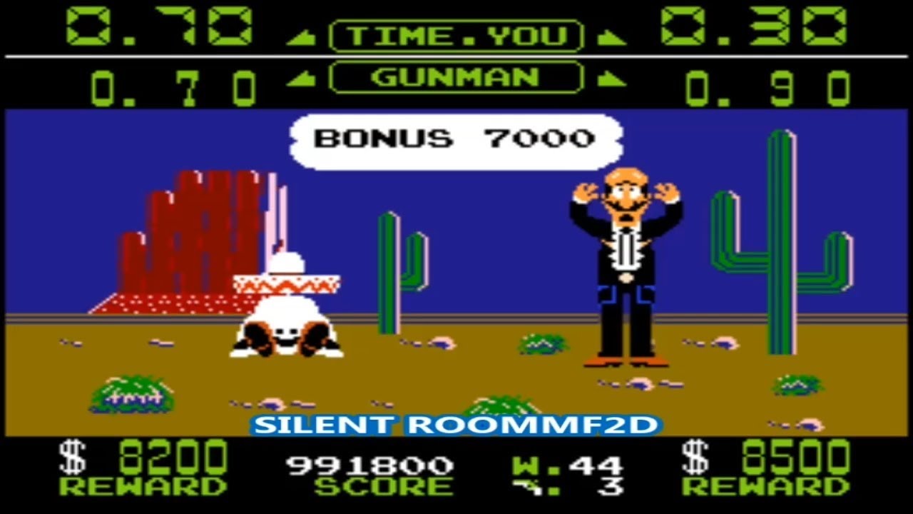 Wild gunman (2 outlaws) Won 44 _ NES 1984 - YouTube