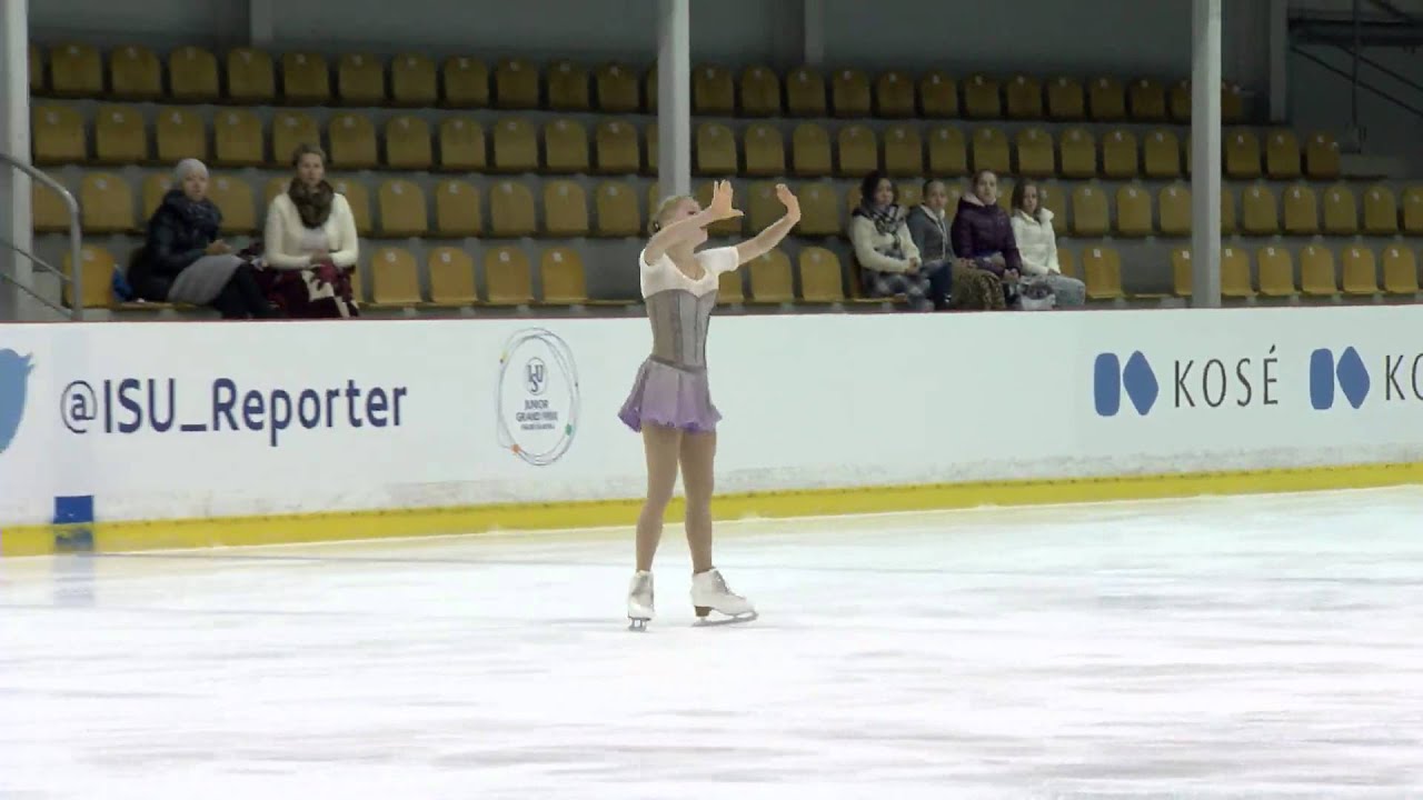 Isu 15 Jr Grand Prix Riga Ladies Free Skate Diana Nikitina Lat Youtube