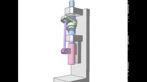 Press of  spatial slider crank mechanism