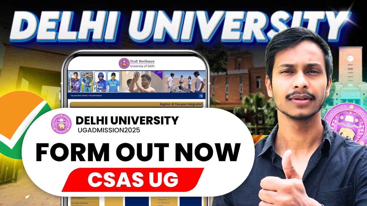 DU CSAS UG PORTAL OPEN NOW 😍 | How To Fill step By Step Process- Check ...