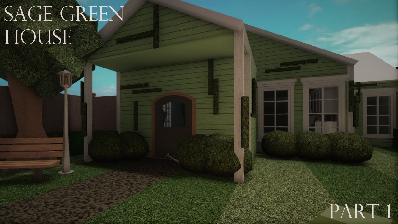 Aesthetic sage green house part 1BloxburgAstrxnvmy YouTube
