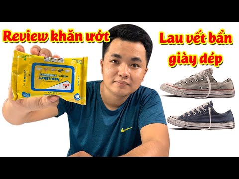 Sự thật về "Khăn ướt lau vết bẩn giày dép" có đúng như quảng cáo? | Kien review