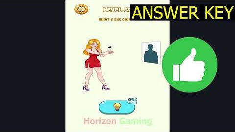 Tricky Mind Delete One Part LEVEL 57 Whats she doing - Gameplay Walkthrough Android IOS
