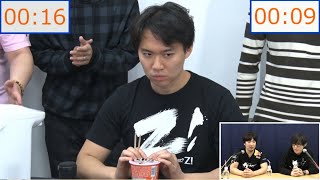 【大食】ウメハラチーム　VS　MAX鈴木　ラーメン早食い対決 本編【フードファイト】