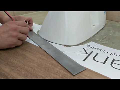 How to easily install vinyl flooring around a toilet