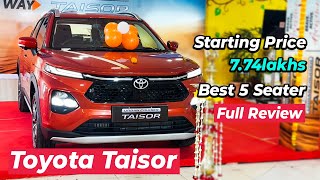 🔥அடடா 7.74 லட்சத்தில் தொடங்கும் புதிய Toyota SUV எப்படி ? Toyota Taisor Tamil Review #toyotataisor