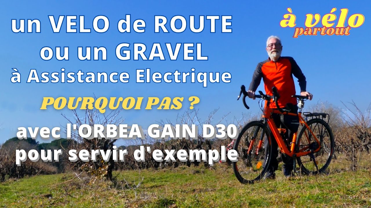 Un vélo de route ou gravel à assistance électrique pour ceux qui n'ont pas  ou plus la forme. 