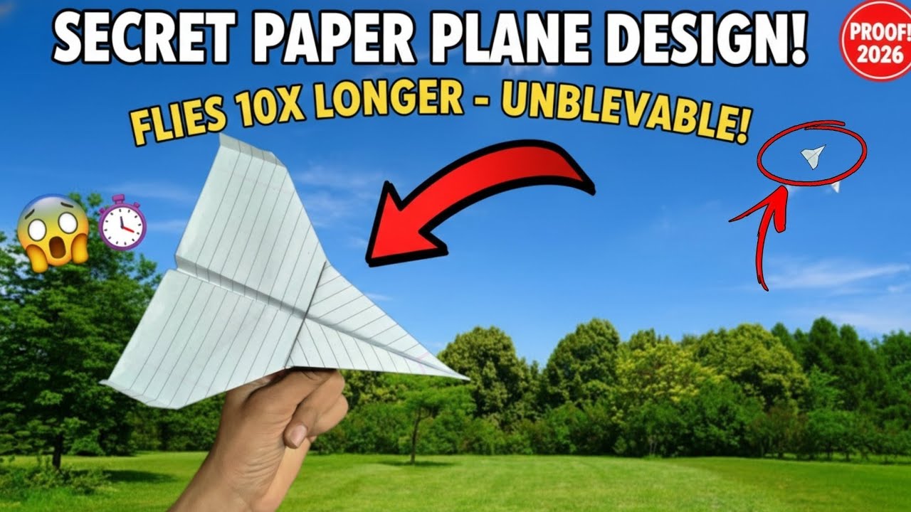 Is Secret Paper Plane ne Science ko peeche chhod diya! ✈️ (10X Flight Time)