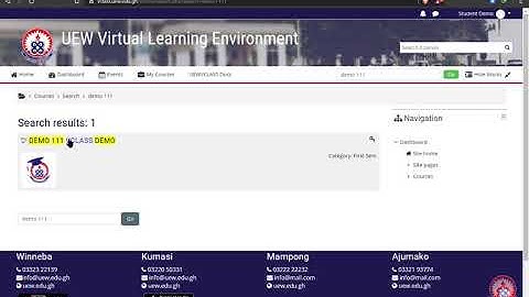 Enroll into a course on UEW VCLASS