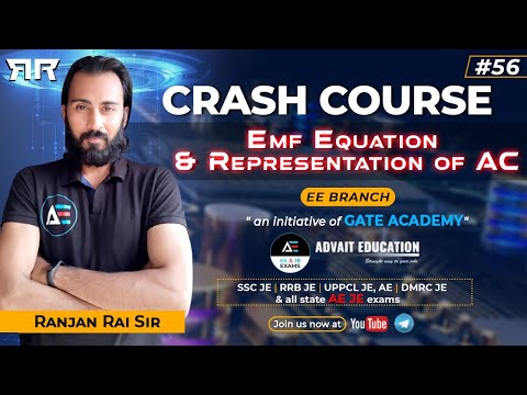 #56 EMF Equation & Representation of AC | EE | Crash Course By Ranjan Sir | AE/JE