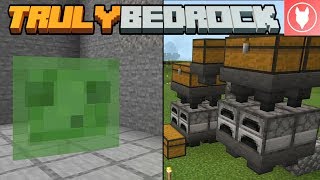 Truly Bedrock S1 : E6- Slime Farm and Quad Smooth Stone Furnace