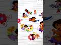 Dora Sticker Reveal 🌈 Cute Cartoon Peel & Stick ✨ #stickers #stickerreveal #asmr
