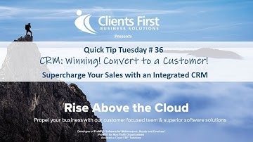 Acumatica Cloud ERP Tip 36: CRM Winning Convert to Customer