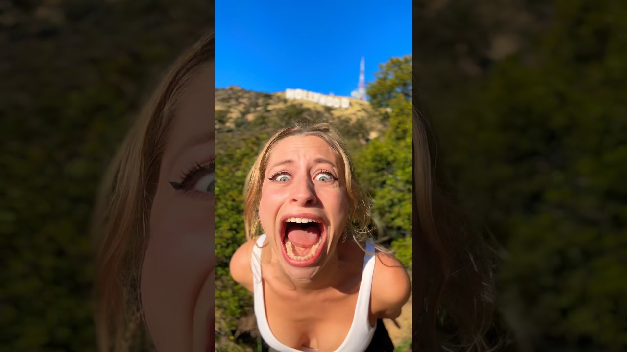 CRINGE SALAMI 🍕 girl infront of Hollywood ☠️😱 