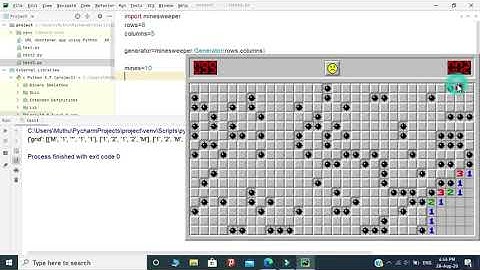 | A Simple Minesweeper Matrix game using python | | AK |