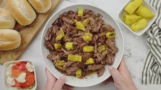 Slow Cooker Italian Beef Sandwiches