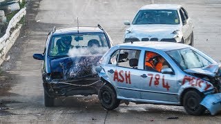 Banger Racing Angmering Oval Raceway CB Contact 04-02-2018