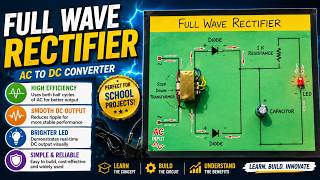 Full Wave Rectifier Working Model ⚡ | AC to DC Converter | Bridge Rectifier | Komodo Craft