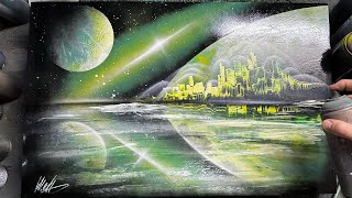 FAIL Skyline Reflection - SPRAY PAINT FAIL ART by Skech by Skech Art 10,083 views 6 months ago 10 minutes, 50 seconds