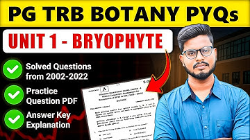 TRB Botany Lichens (Unit 1) PYQs Explained | Quick Revision & Practice Paper Link