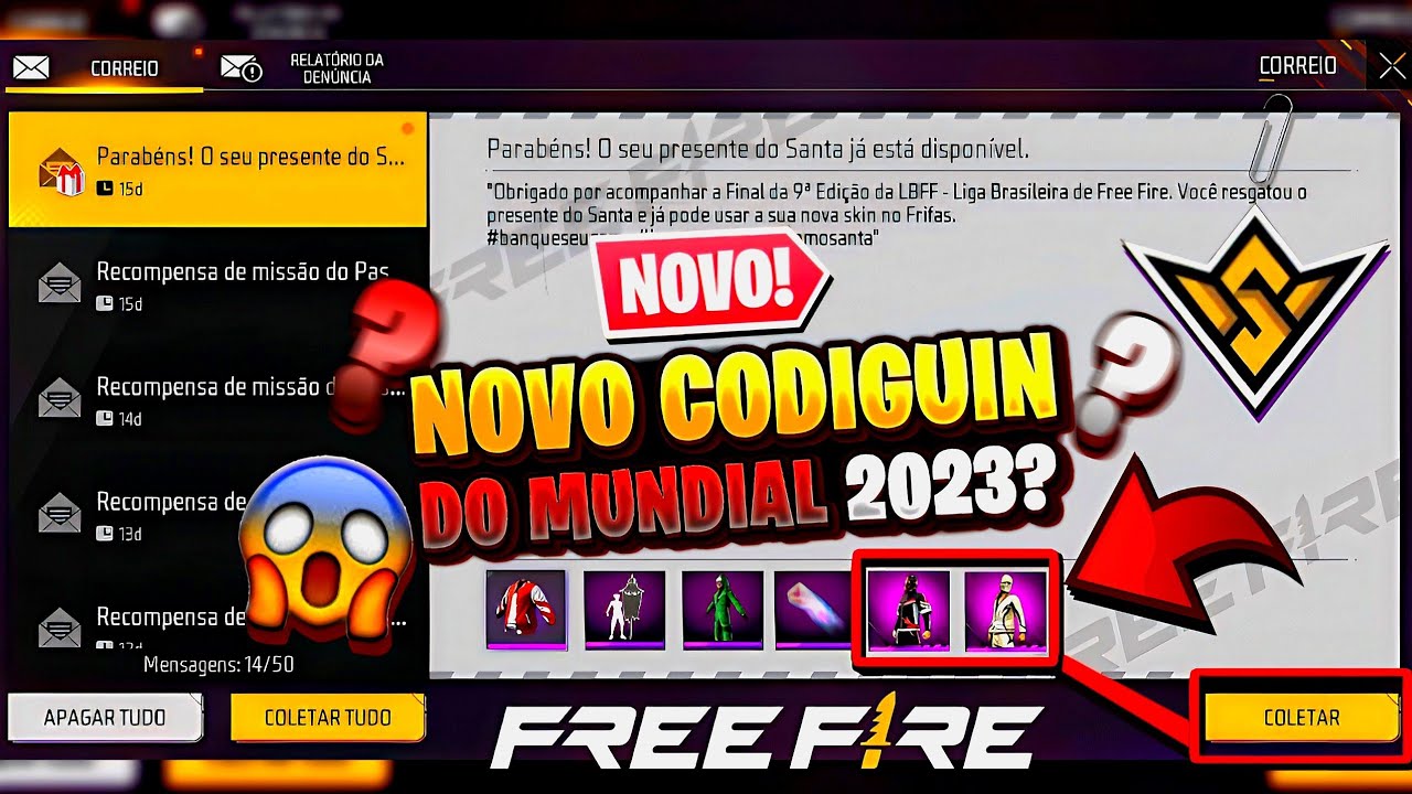 Tem código Free Fire infinito disponível no site www.FreeFireMania.com