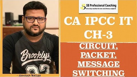 Circuit Switching | Packet Switching | Message Switching | Switching Techniques| CA IPCC ITSM | SBPC