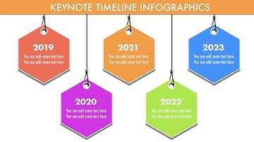 #032 Polygon Timeline Infographic Keynote Slide Design Free Template Principle Same as PowerPoint