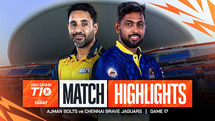 2024 Abu Dhabi T10 I Match 17 Highlights: Chennai Brave Jaguars vs Ajman Bolts | Season 8