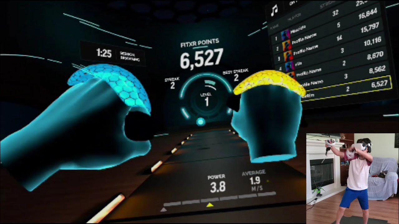 playing VR 'FitXR' on Oculus Quest 2 YouTube