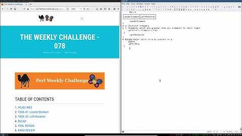 Perl Weekly Challenge - Week 78 in APL