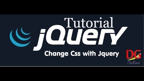 JQUERY CLASSES - Change Css with Jquery