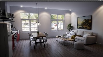 Unreal Engine 4 :  Livingroom and Kitchen Walkthrough