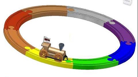 IED Inventor train assembly with rotating flag