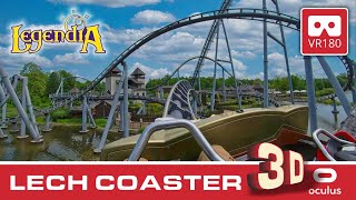 LECH COASTER 3D front row | on-off-ride full VR Roller Coaster Experience #VR180 #3D #Legendia