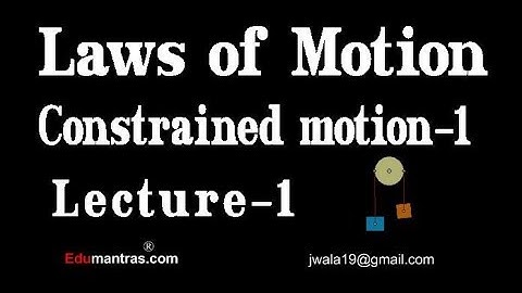 What is Meaning of constrained motion  ( Part-1)  (Lecture-1)