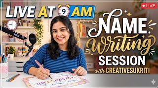 Live Nameart✍️💖#Namewriting #calligraphy #Live #joinow #viral #livestream #creativesukriti #nameart