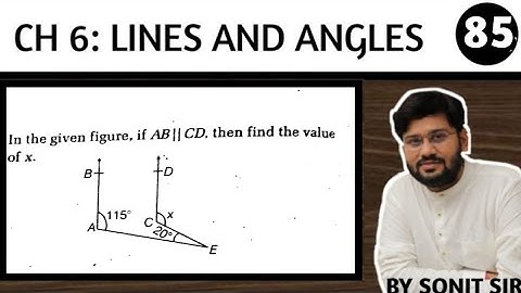 85 given figure ab parallel to CD then find the value of x.