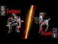 Footmen vs Dryads (zero/fully upgraded/100 limit)
