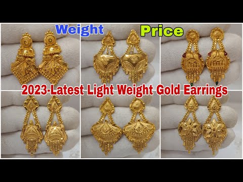 Latest Gold Jewellery Necklace Earrings Design 2023| Gold Earrings - YouTube
