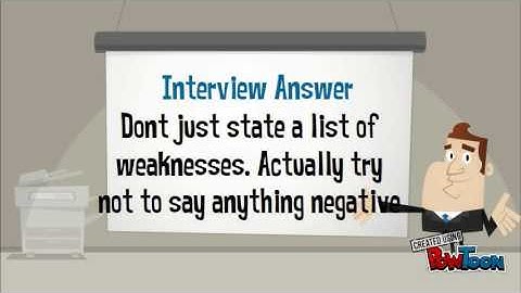what are your weaknesses interview question