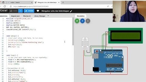 Simulasi sensor DHT 22 menggunakan website wokwi || Tugas Elektronika || ITERA || Teknik Biomedis