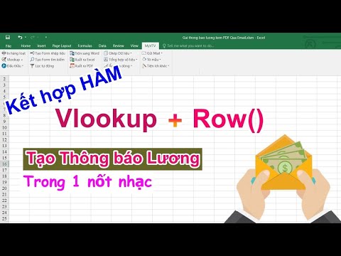Video Hướng dẫn dùng Vlookup và hàm Row để tạo Thông báo... - youtube