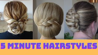 Quick and easy 5 minute hairstyles