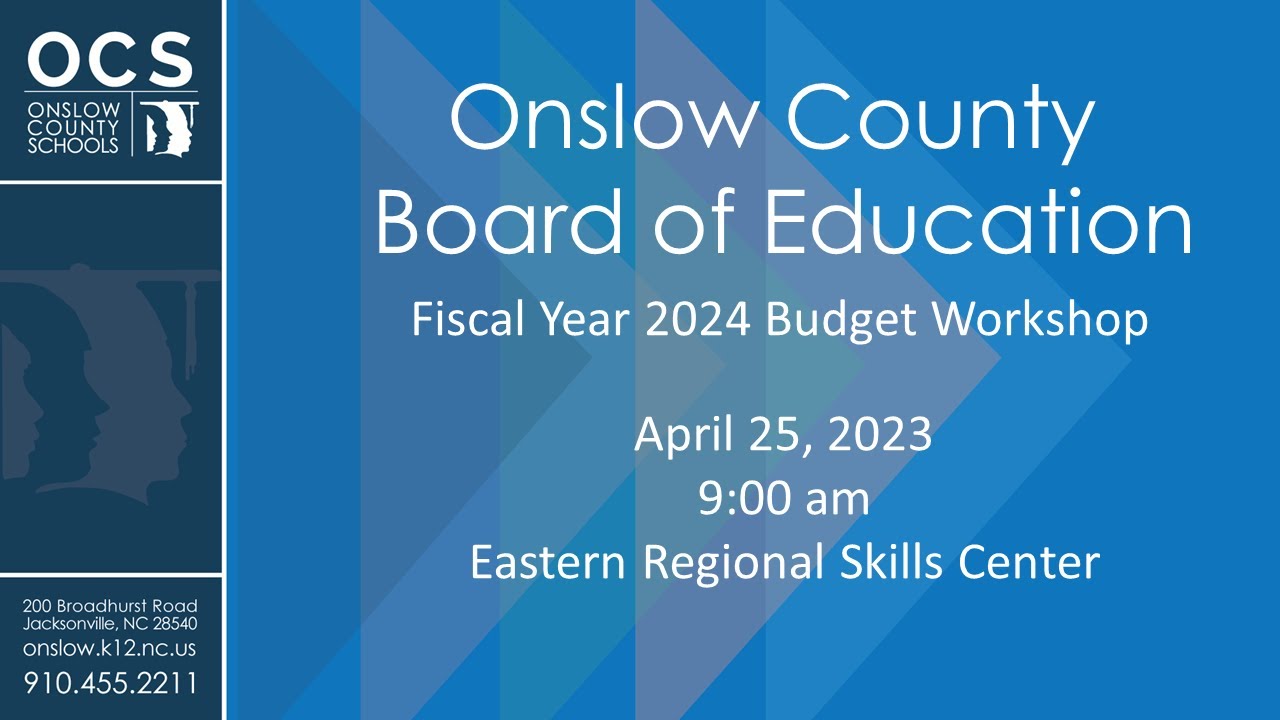 OCS BOE Fiscal Year 2024 Budget YouTube